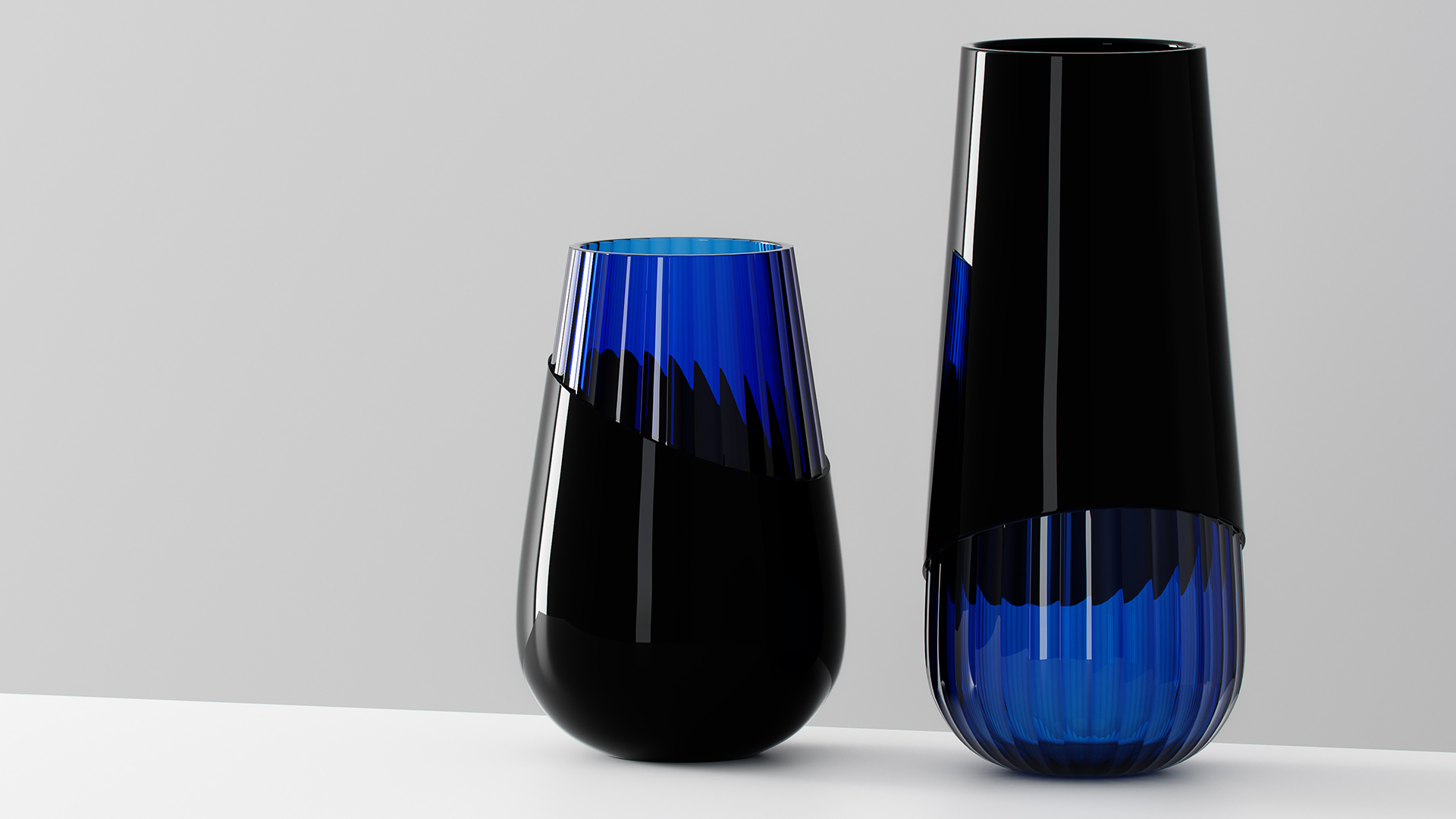 Designer glass vases concept