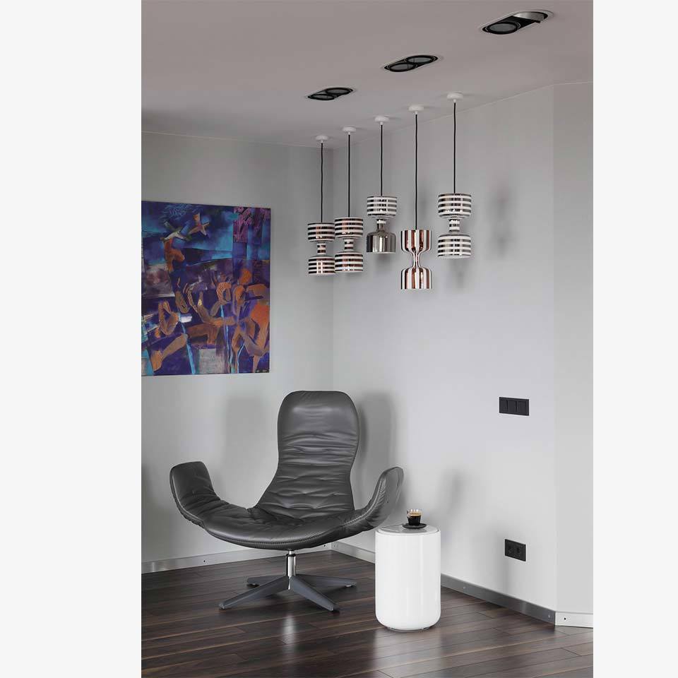 Дизайнерское кресло и дизайнерские светильники Chapiteau в интерьере - Elizarova Design Studio