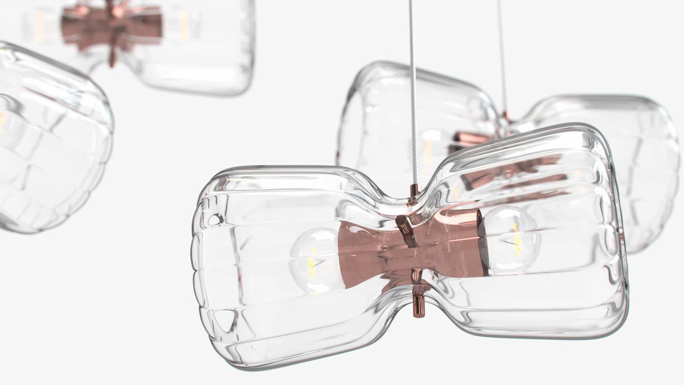 Дизайнерские стеклянные светильники-подвески - Butterfly от Екатерины Елизаровой
