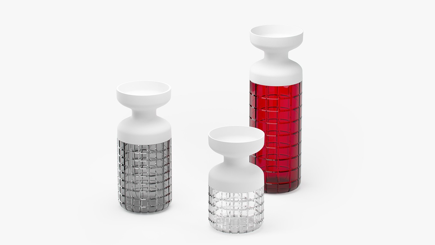 Дизайнерская стеклянная ваза - коллекция