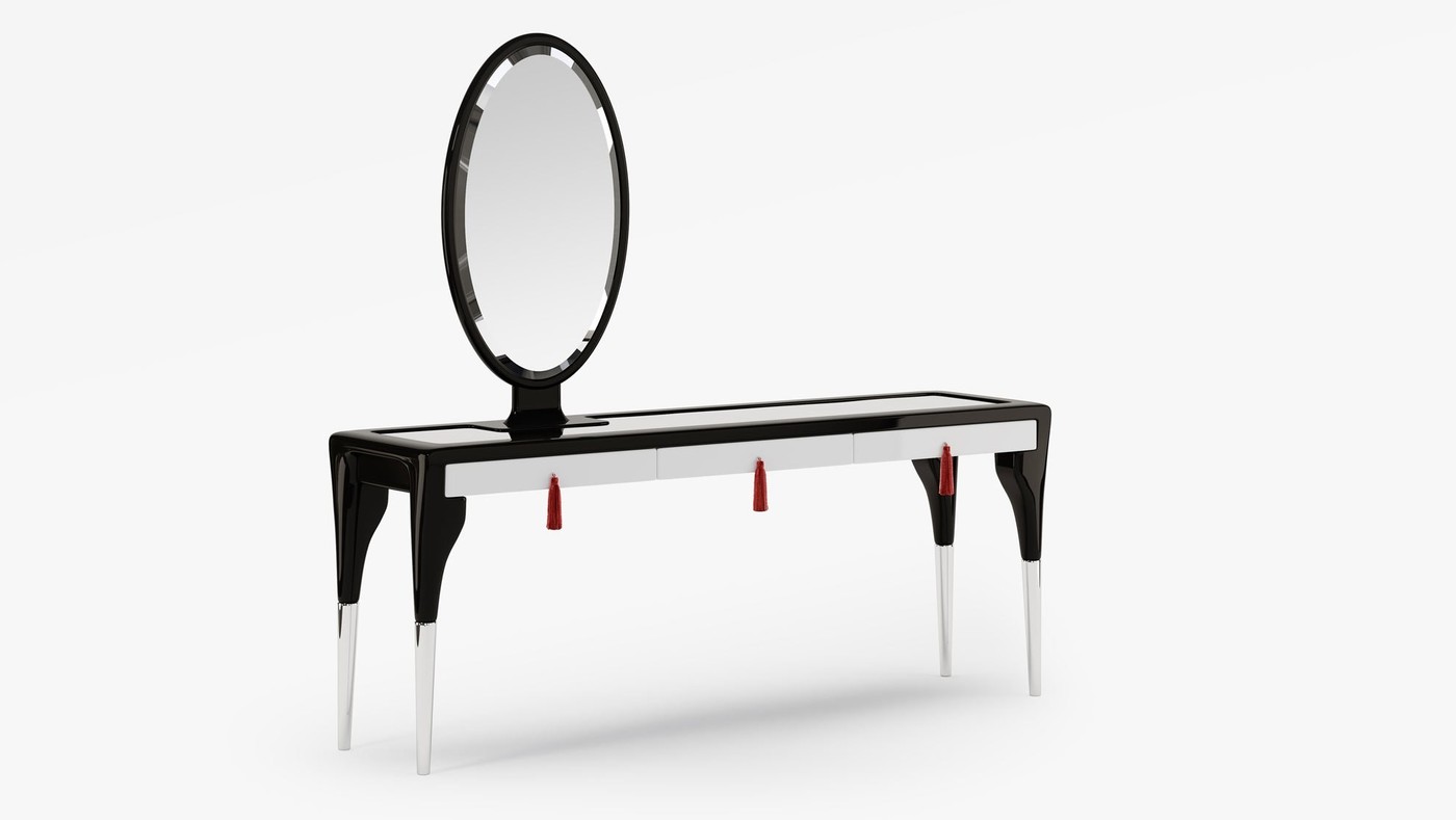 Contemporary Dressing Table with Mirror and Drawers - Secret Passion 2.0 by Ekaterina Elizarova