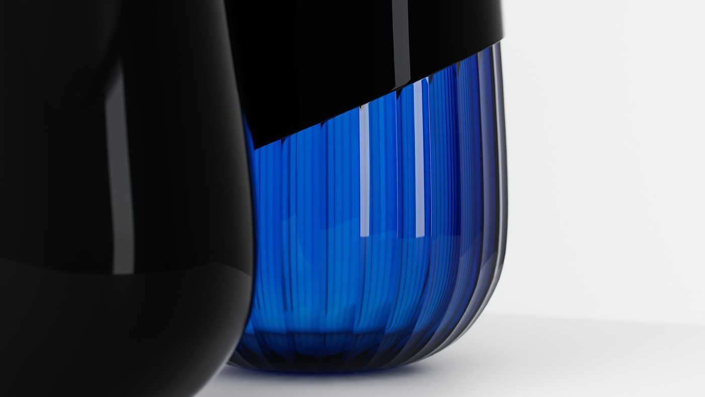Designer glass vases concept