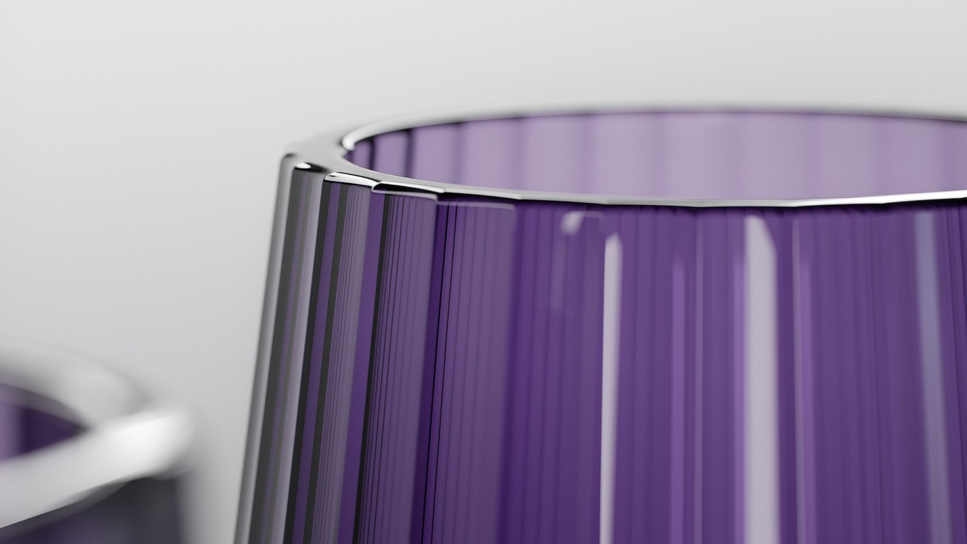 Crystal glass vase design